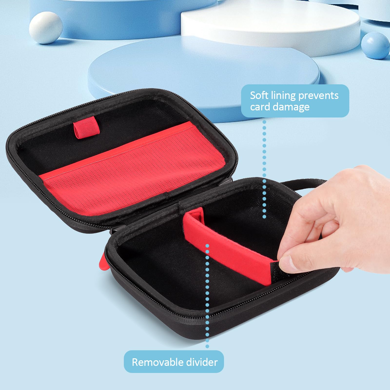 ProCase Trading Card Case, Hard EVA Carrying Box for 300+ Cards, Black