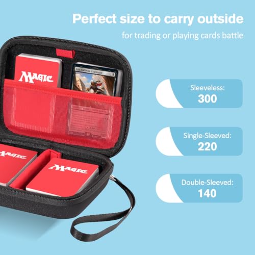 ProCase Trading Card Case, Hard EVA Carrying Box for 300+ Cards, Black