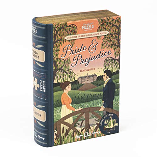 Professor Puzzle Jigsaw Library: Pride & Prejudice Double-Sided 252-Piece Puzzle in Book-Shaped Box