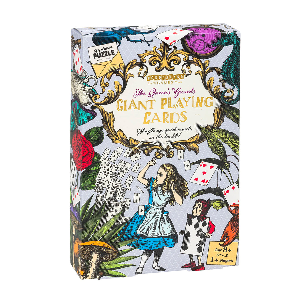 Professor Puzzle Queen's Guard Giant Playing Cards – Alice in Wonderland Jumbo Deck
