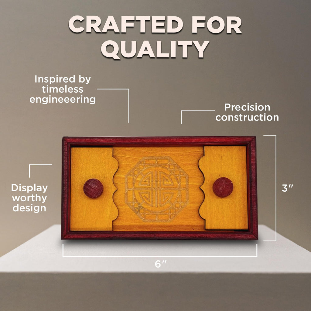 Project Genius Emperor’s Chest Wooden Puzzle Box – Hidden Compartment for Gift Cards and Cash – Brain Teaser for Ages 8+