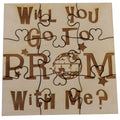 Prom Proposal Puzzle – 9-Piece Laser-Engraved Basswood Jigsaw, Personalized Gift