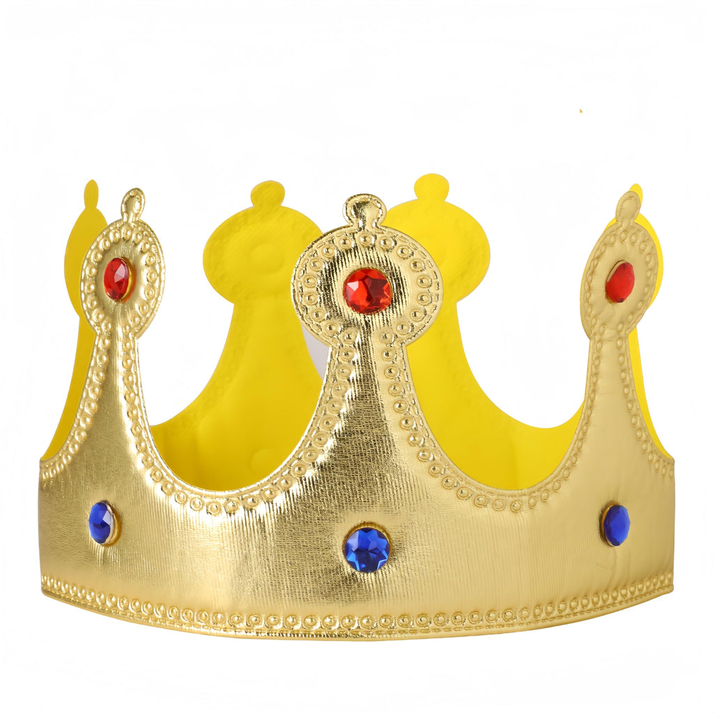 Proumhang Kids King Cape and Crown Set – 80cm Royal Prince Cloak for Boys Girls, Coronation Costume