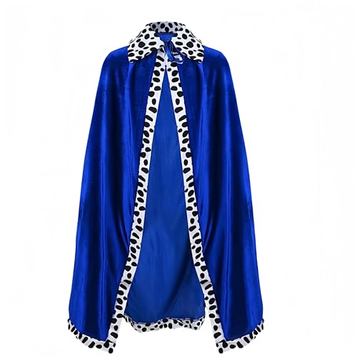 Proumhang Kids King Cape and Crown Set – 80cm Royal Prince Cloak for Boys Girls, Coronation Costume