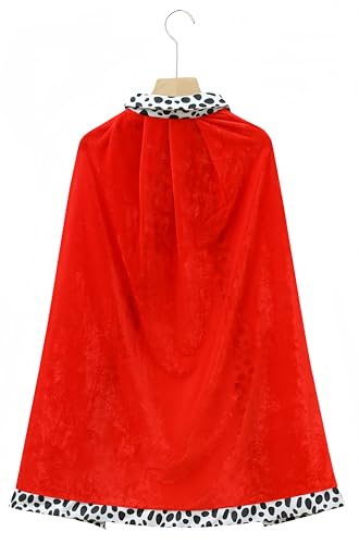 Proumhang Kids King Cape & Crown Set – 80cm Royal Cloak for Boys and Girls