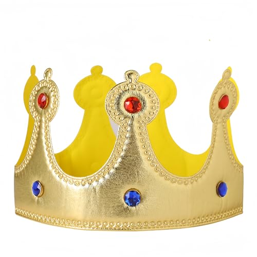 Proumhang Kids King Cape & Crown Set – 80cm Royal Cloak for Boys and Girls
