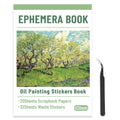 PRSTINCOL Oil Painting Sticker Book: 52 Sheets, 500+ Vintage Scrapbook Stickers for Adults & Teens