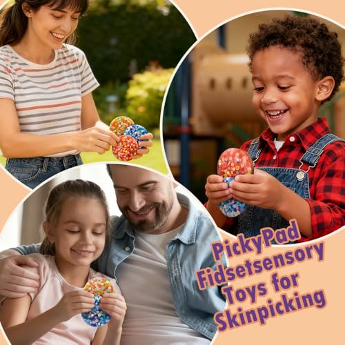 Prybaw Picky Pads 3-Pack – Sensory Fidget Toy for Anxiety, ADHD, Stress Relief, Calming Tool for Kids & Adults