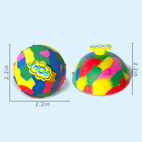 PSXTCU Magic Flying Saucer Popper 4-Pack — Soft Rubber Pop-Up Disc for Kids & Dogs