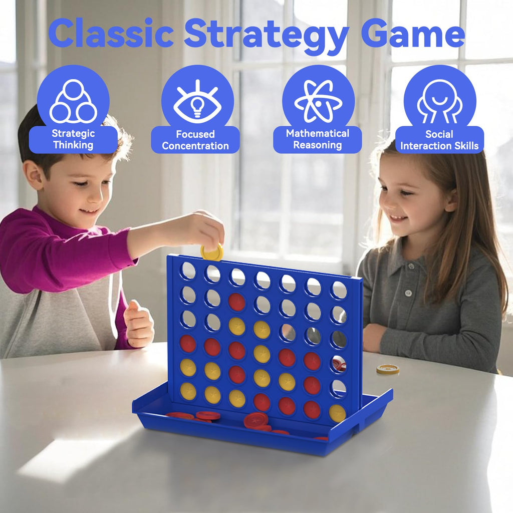 Pup Go Big Size 4 in a Row Game for Kids Ages 3+ | Foldable Tabletop Board Game with 6 Spare Discs | Indoor & Outdoor Family Fun
