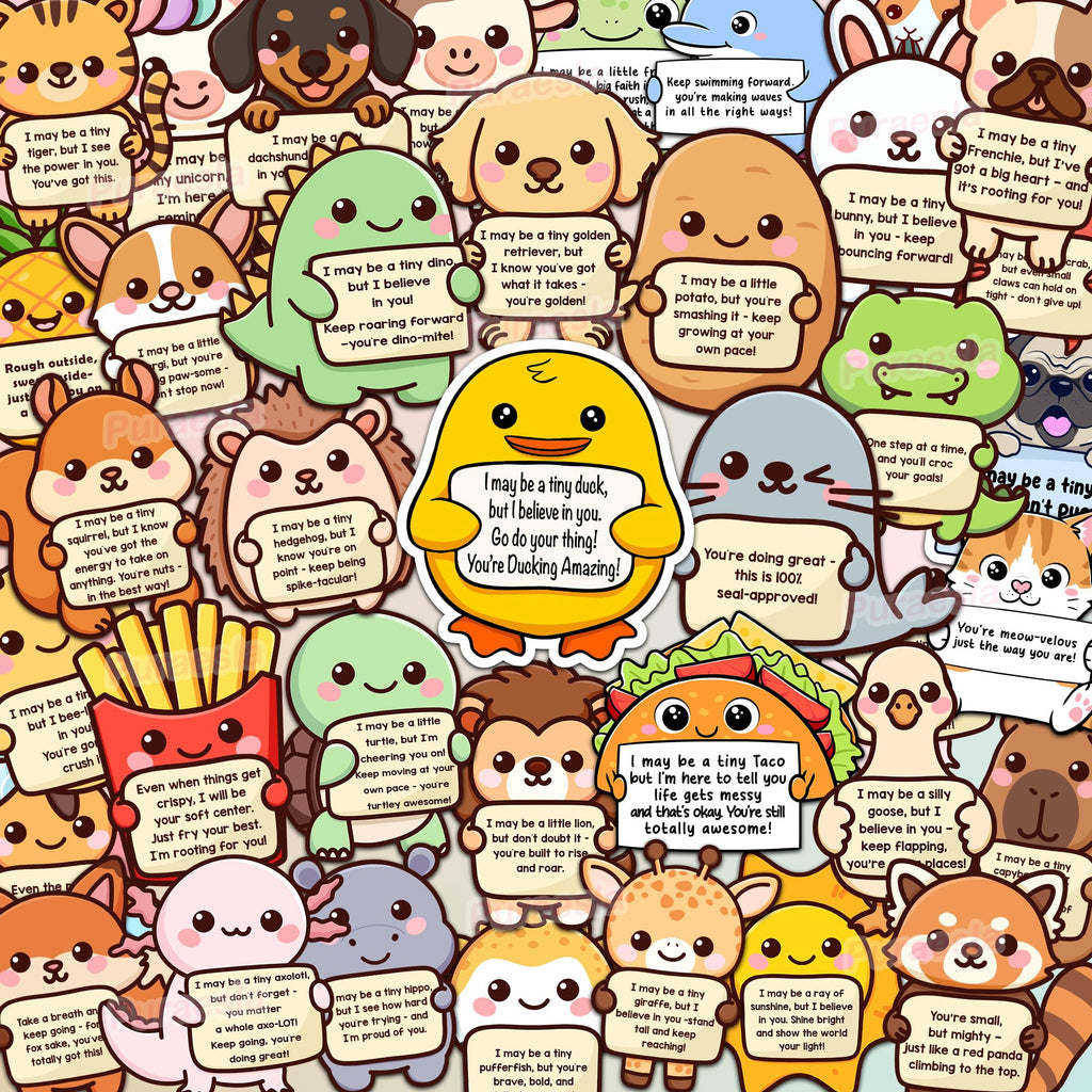 Puraesla 100-Pack Emotional Support Animal Stickers – Affirmation Vinyl Decals for Water Bottles, Laptops, Phones