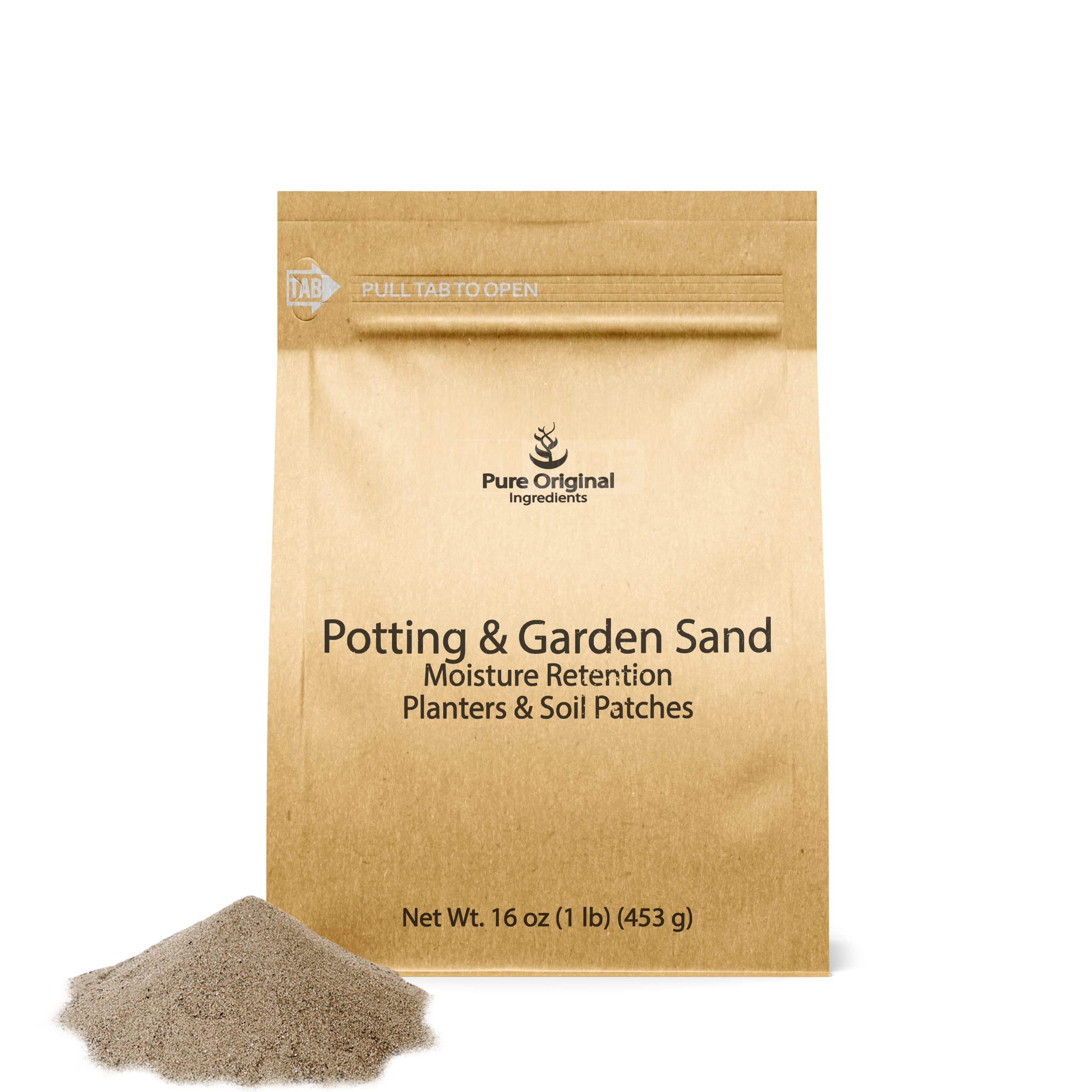 Pure Original Ingredients Potting & Garden Sand - 1 lb (16 oz) Washed & Screened for Moisture Retention