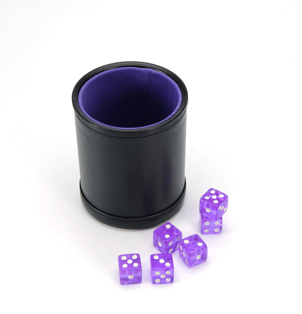 Purple Dice Shaker Cup with 6 Matching Translucent Dice – Harbor Loot