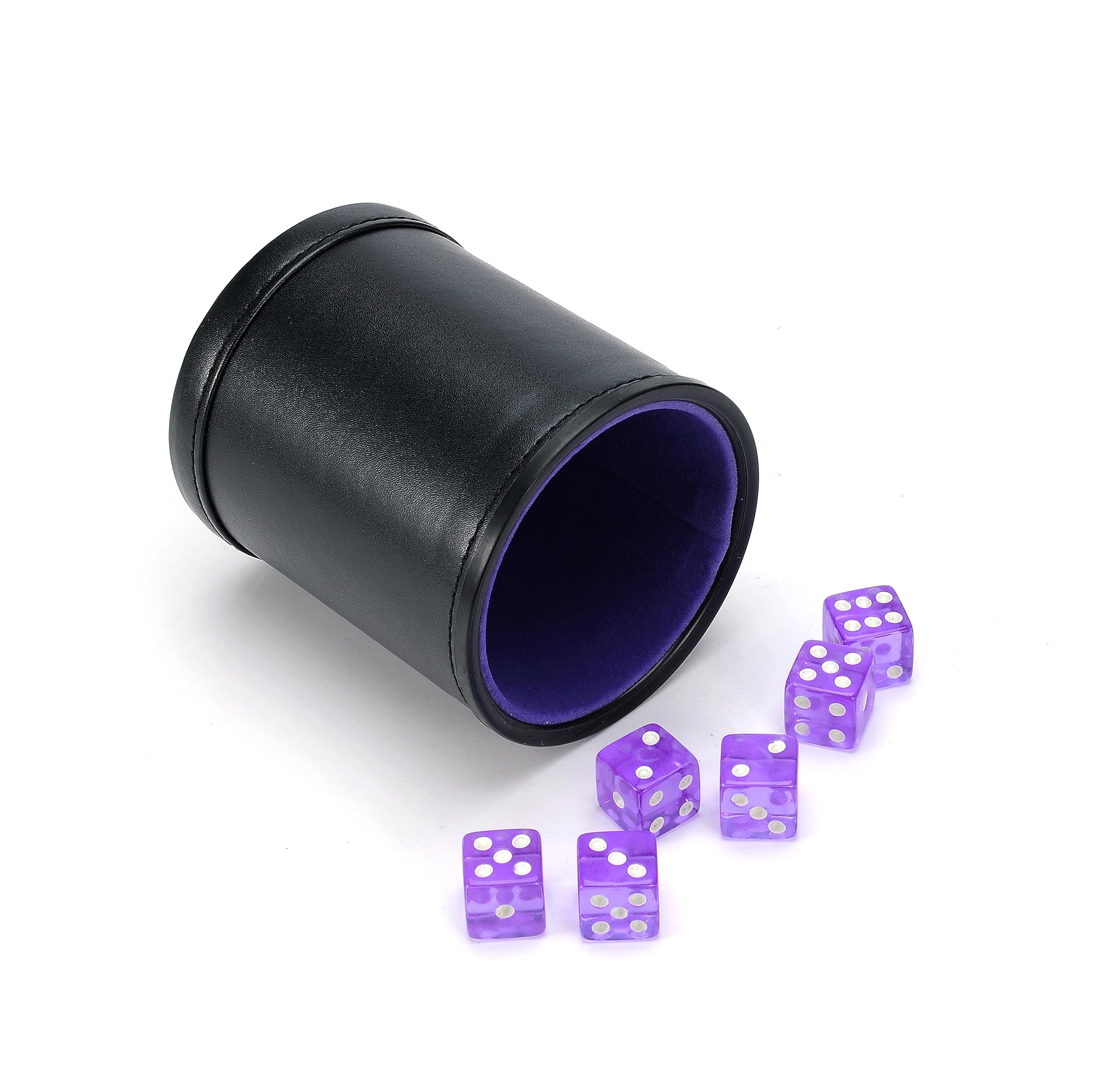 Purple Dice Shaker Cup with 6 Matching Translucent Dice – Harbor Loot