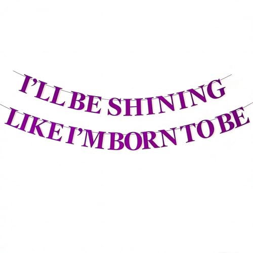 Purple Glitter Banner with Empowering Quote – CHOOSE-IT Party Decor