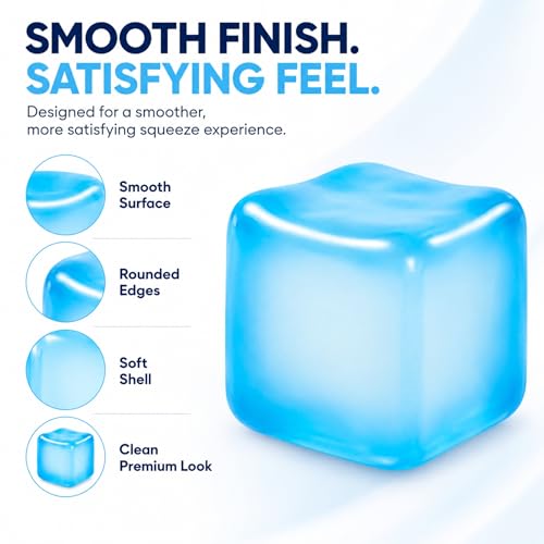 Purple Ice Cube Squishy Fidget Toy – Slow-Rising Sensory Stress Cube for Focus and Calm
