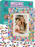 PURPLE LADYBUG DIY Mosaic Photo Frame Kit - Creative Craft for Kids Ages 6-12, Includes Mother of Pearl Shells, Wooden Frame, Glue & Spreader - Great Gift for Girls and Tweens