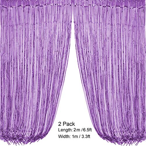 Purple Party Decorations Set – Birthday Banner, Curtains, Pompoms, Fans, Garland & Balloons