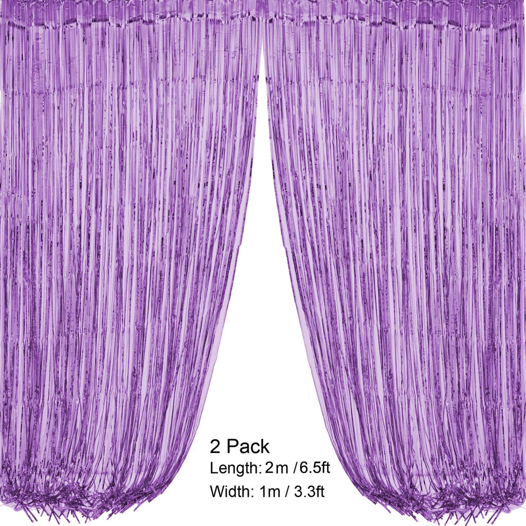 Purple Party Decorations Set – Birthday Banner, Curtains, Pompoms, Fans, Garland & Balloons