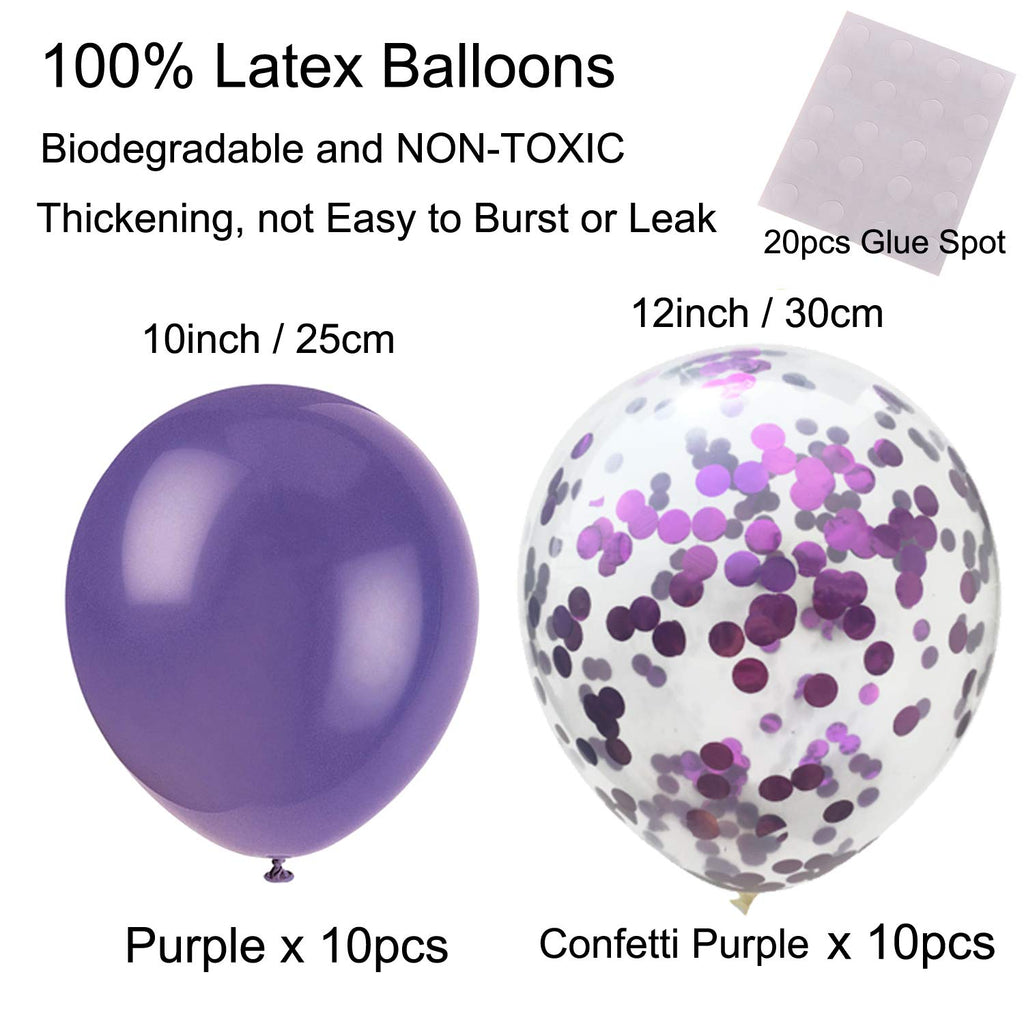Purple Party Decorations Set – Birthday Banner, Curtains, Pompoms, Fans, Garland & Balloons
