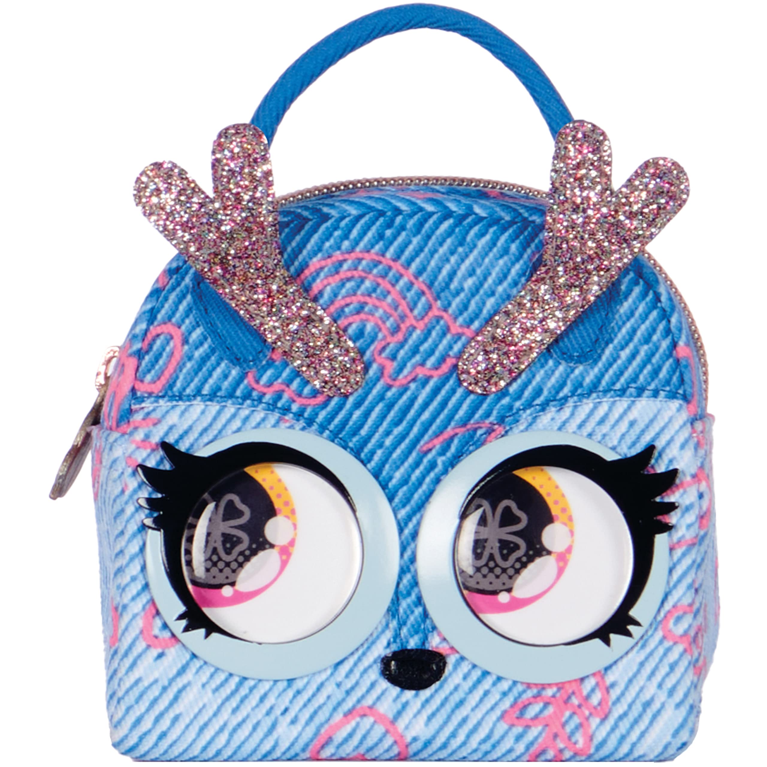 Purse Pets Micros Denim Deerie Mini Purse with Eye Roll Feature for Kids