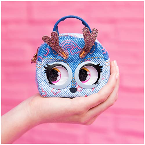 Purse Pets Micros Denim Deerie Mini Purse with Eye Roll Feature for Kids