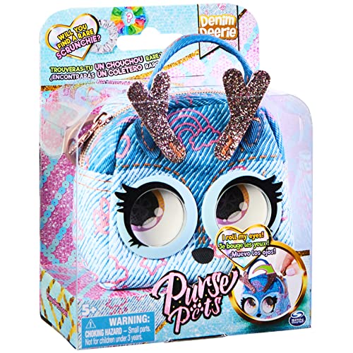Purse Pets Micros Denim Deerie Mini Purse with Eye Roll Feature for Kids