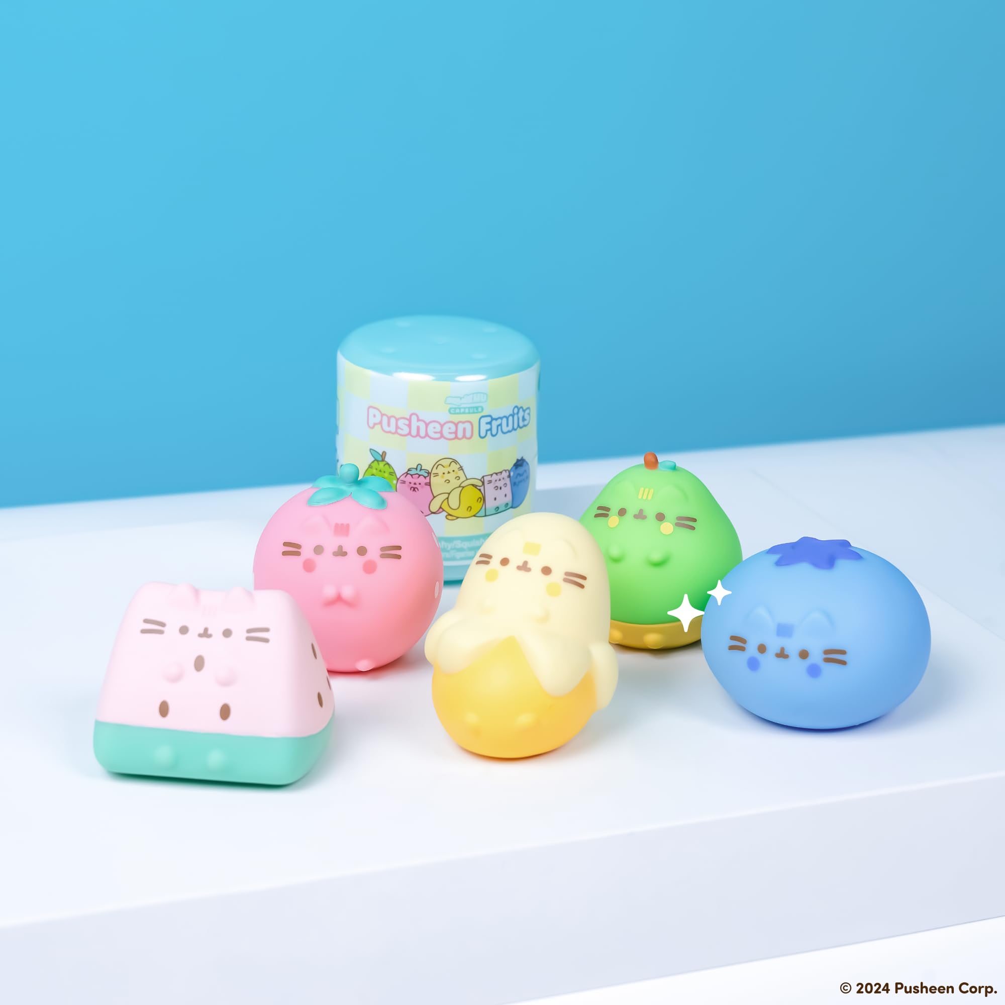 Pusheen Fruits Series Blind Capsule Squishy Toy – Water-Filled Stress Relief (1 Random Design)
