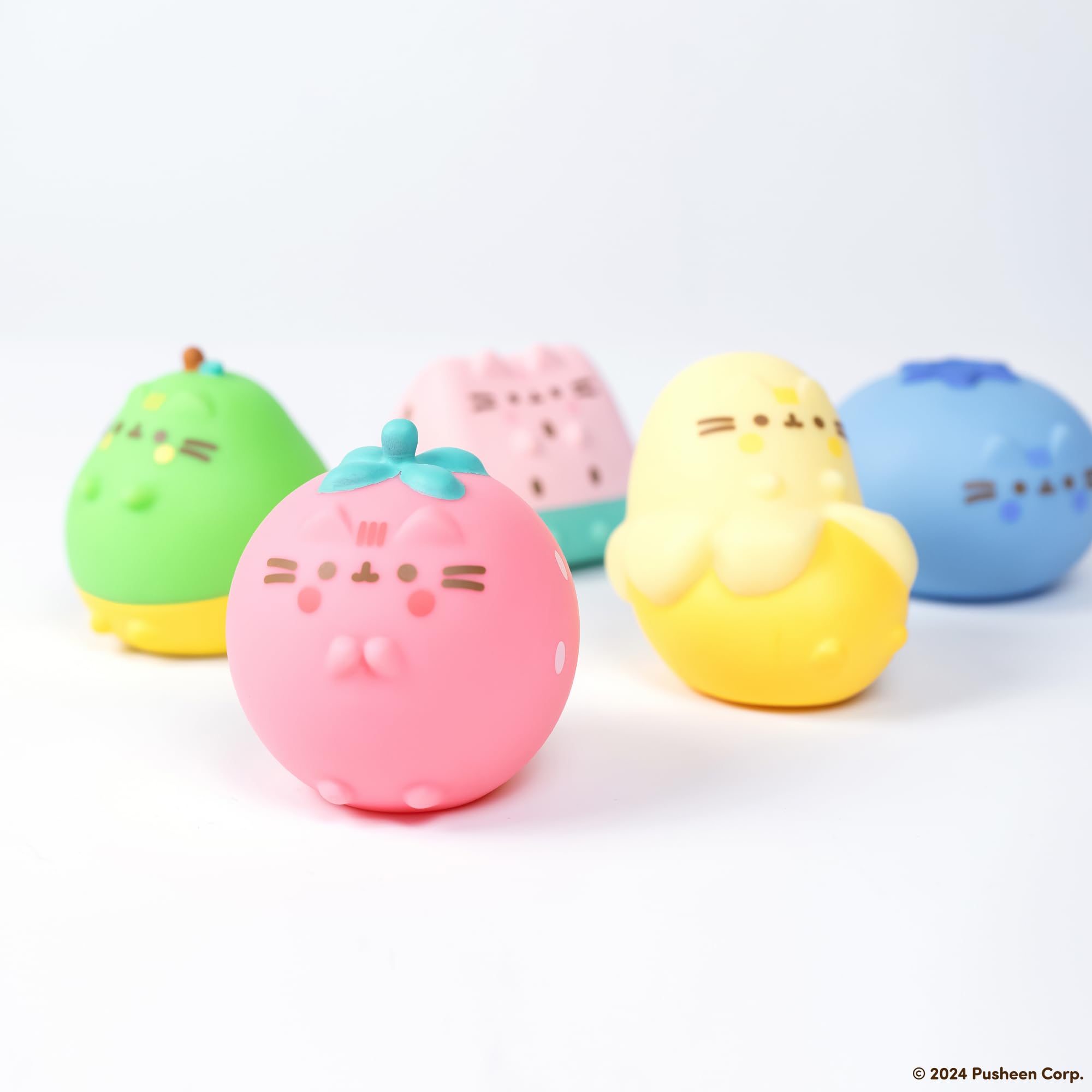 Pusheen Fruits Series Blind Capsule Squishy Toy – Water-Filled Stress Relief (1 Random Design)