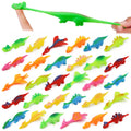Pushmick 30-Pack Dinosaur Finger Slingshot Toys – Soft TPR Catapult Toys for Party Favors and Flying Games