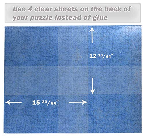 PUZZLE EZ Clear Peel & Stick Puzzle Glue Sheets – Preserve 1000-Piece Puzzles up to 24x30 Inches in Minutes