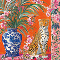 PuzzOne 500-Piece Jigsaw Puzzle – Cheetah with Blue Vase Art, Square 20x20 Inches for Adults