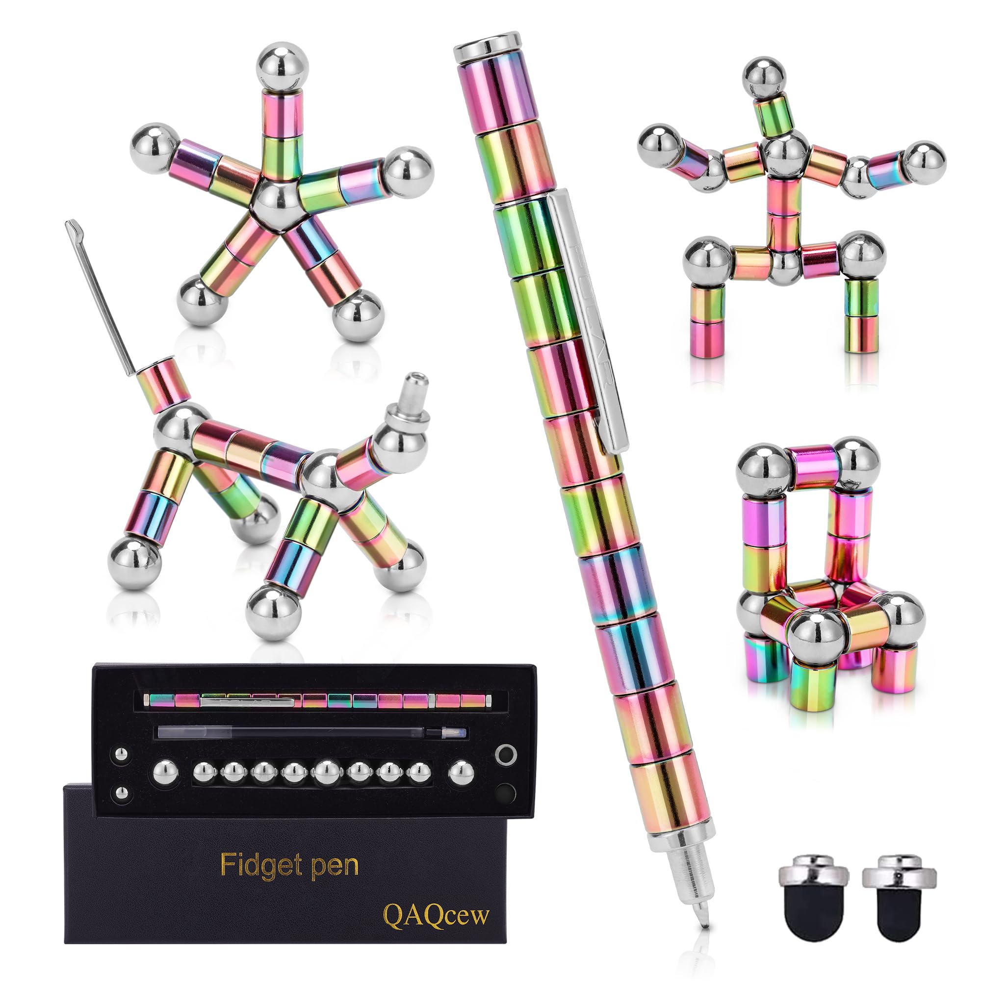 QAQcew Magnetic Fidget Pen – Deformation Toy for Stress Relief and Creative Play