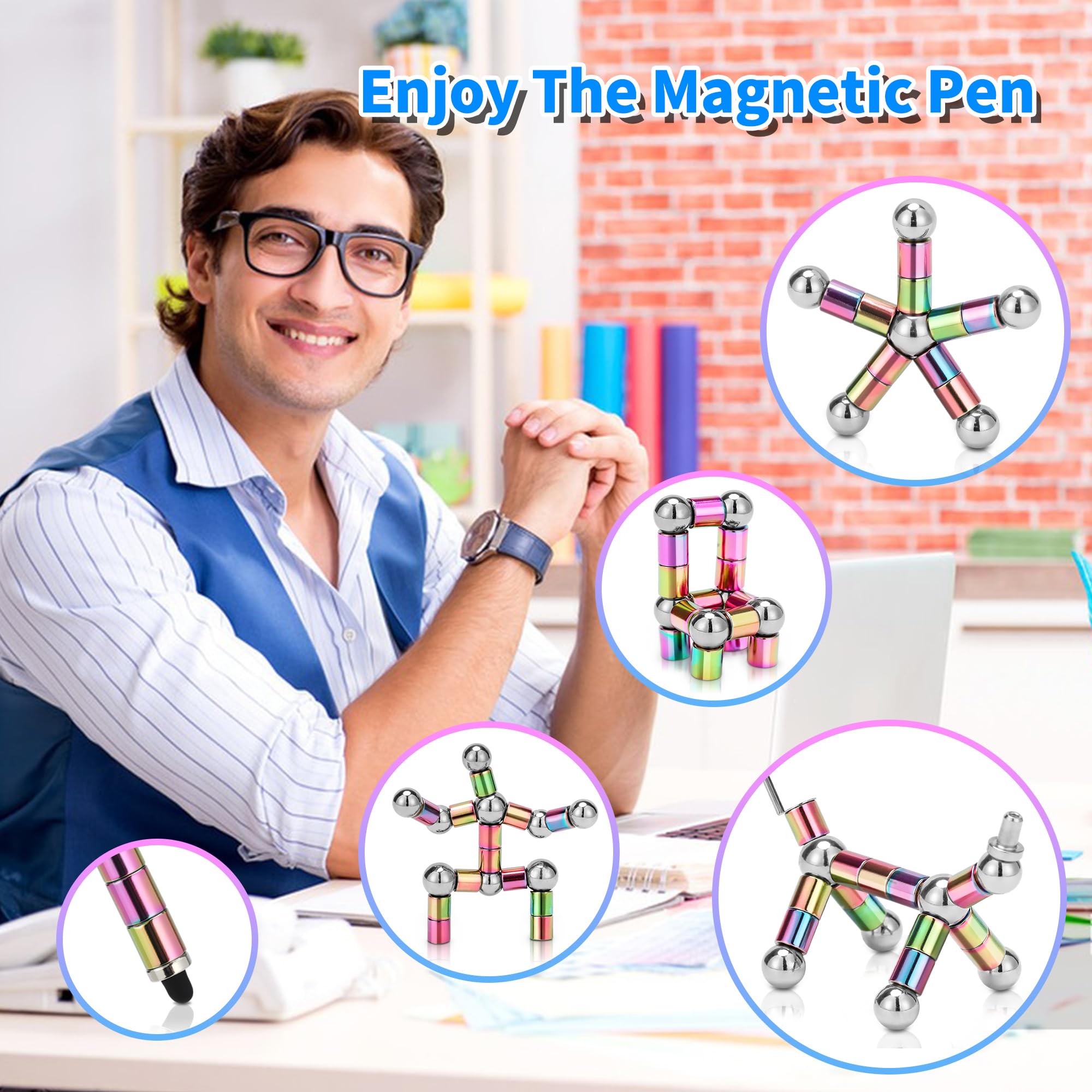 QAQcew Magnetic Fidget Pen – Deformation Toy for Stress Relief and Creative Play