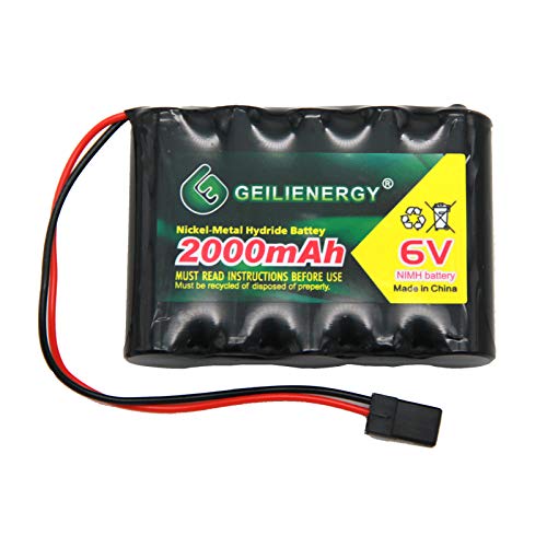 QBLPOWER 6V 2000mAh NiMH Receiver Battery Pack with Hitec Connector for RC Airplanes and Walking Robots (1 Pack)