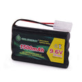QBLPOWER 9.6V 1500mAh NiMH Rechargeable Battery Pack with Tamiya Connector for RC Cars, Boats, and Robots