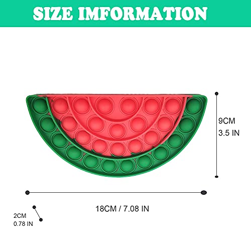 QETRABONE Silicone Fidget Toy Set – Banana, Avocado, Watermelon Bubble Pop Stress Relief Toys for Adults