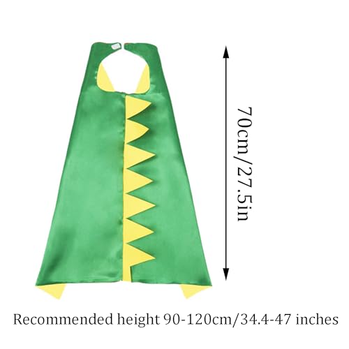 QIAONIUNIU Dinosaur Dragon Cape and Gauntlets Set – Green, for Toddlers Ages 2-6