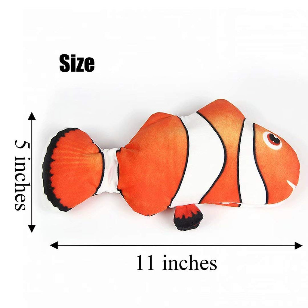 QIAONIUNIU Electric Moving Fish Plush Toy – USB Rechargeable Flopping Fish