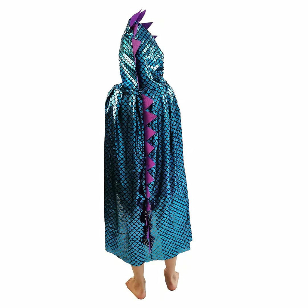 QIAONIUNIU Green Dragon Dinosaur Cape Costume for Kids Ages 3-8 | Halloween Dress-Up