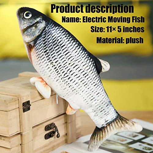 QIAONIUNIU Interactive Electric Plush Fish Toy – USB Rechargeable, Realistic Moving Fish