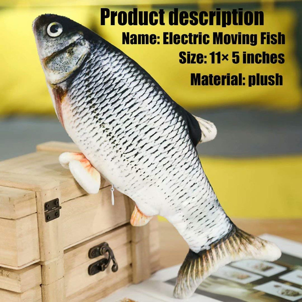 QIAONIUNIU Interactive Electric Plush Fish Toy – USB Rechargeable, Realistic Moving Fish