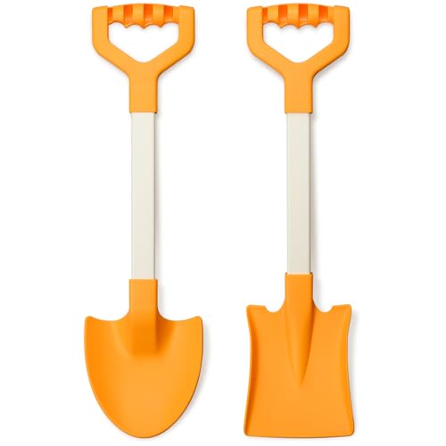 QINGLER 20-Inch Kids Sand Shovels (2-Pack) – Heavy Duty Plastic Beach Toys for Digging in Sand, Snow, or Garden