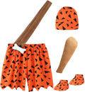 qnprt Baby Boy Caveman Halloween Costume Set with Hat & Socks for Family Theme