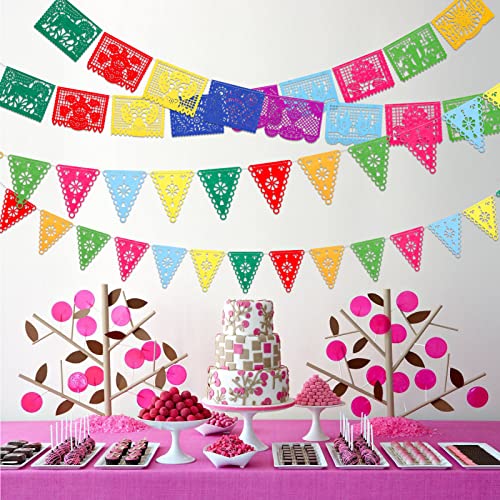 Qpout 4-Pack Felt Mexican Party Banners – Dia de los Muertos & Fiesta Decor