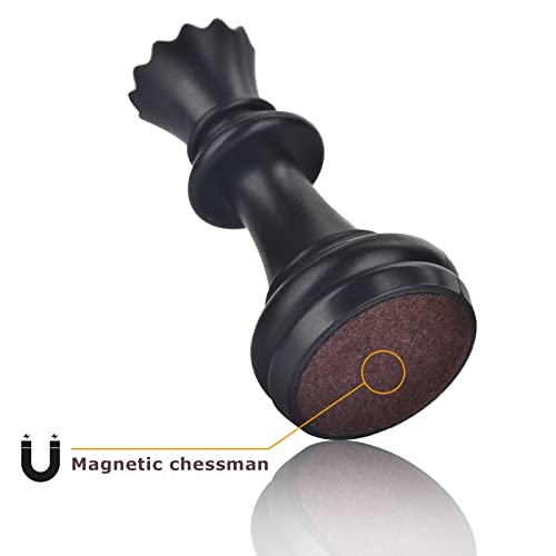 QuadPro Magnetic Plastic Chess Pieces Replacement Set – 1.96" King, 32 Pieces with Storage Bag