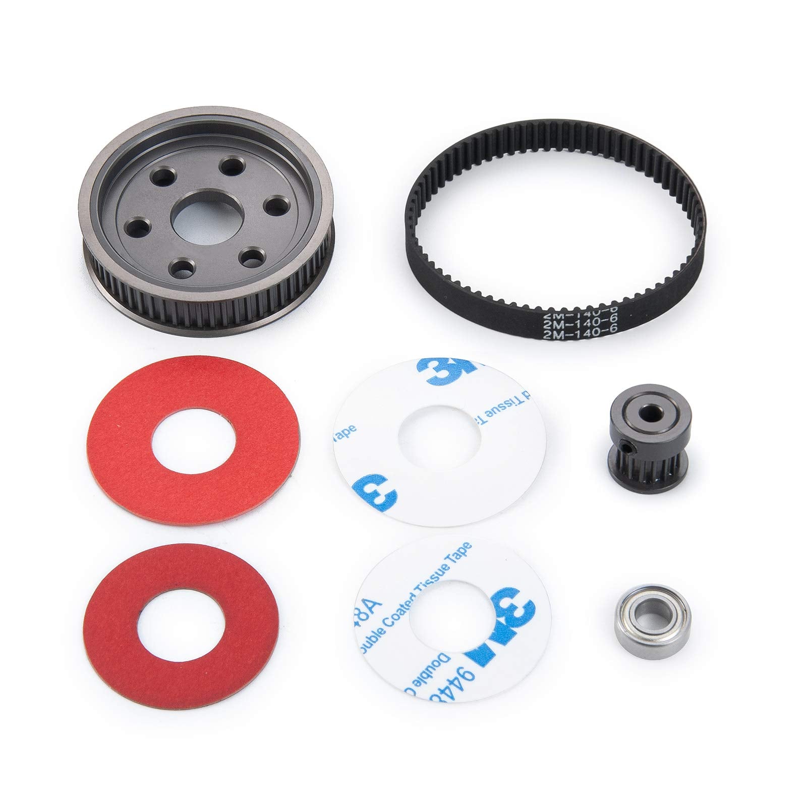 Que-T Metal Belt Drive Transmission Gears for Axial SCX10 90046 (3.17mm Motor Gear)
