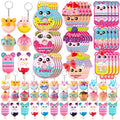 Quelay 36 Valentines Cards with Scented Dessert Keychains for Classroom Exchange