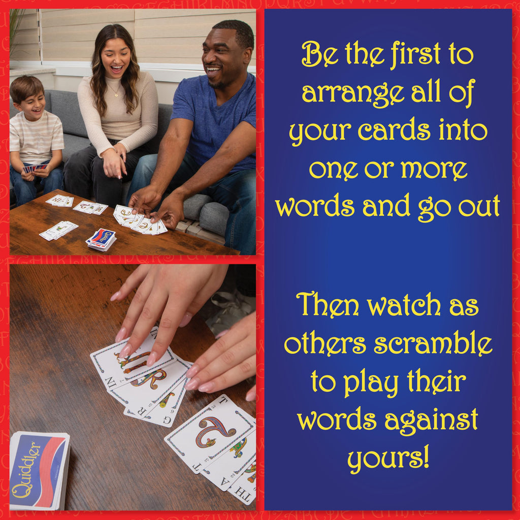 Quiddler Word Card Game – Educational Family Game for Kids and Adults, Ages 8+