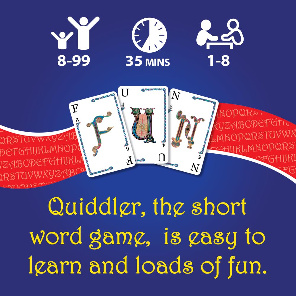 Quiddler Word Card Game – Educational Family Game for Kids and Adults, Ages 8+